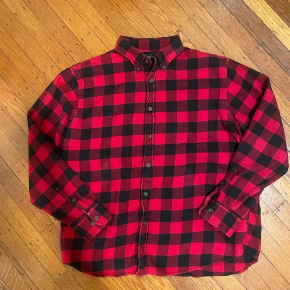 Lands' End Men's Traditional Fit Flagship Flannel Shirt - Picture 4 of 7